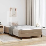 vidaXL Pat cu saltea Cappuccino 120 x 190 cm Piele artificială 3398622