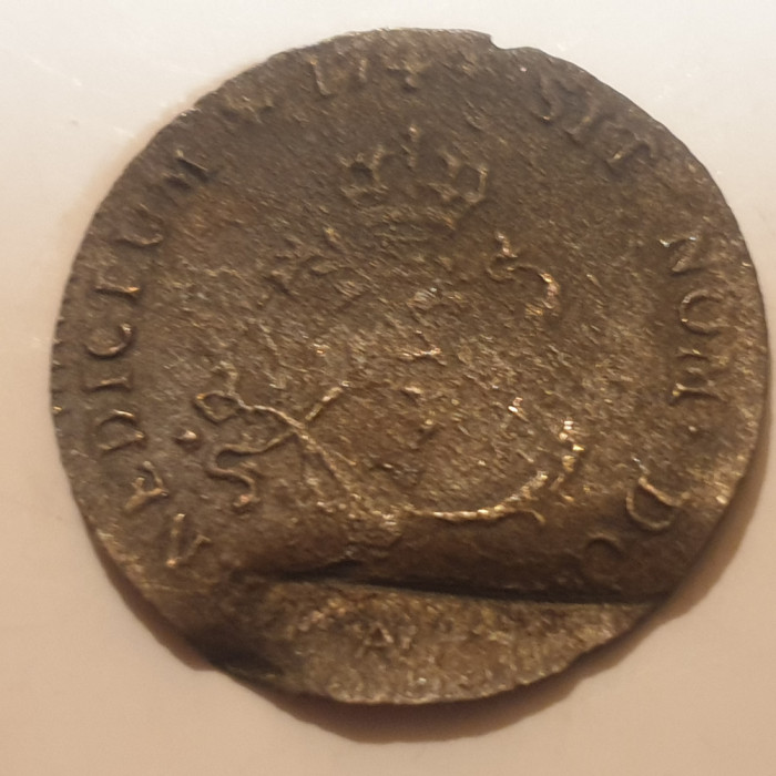 Franța 2 sols / dublu sol 1742 Pau argint Ludovic XV