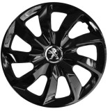 Cumpara ieftin Set 4 Capace Roti 17 inch, Stig Negru Lucios Compatibil Cu Peugeot