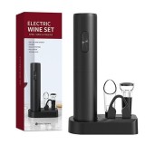 Set tirbuson electric din 5 piese, deschizator electric, multifunctional, baterii, 21.5 x 4.8 cm, negru