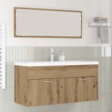 vidaXL Dulap de Baie Stejar Artizanal 100 x 38,5 x 46 cm Lemn compozit 3415971