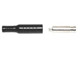 Soclu Banană 4mm 15A Negru Nichelat pentru Cablu