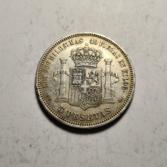 Spania 5 Pesetas 1871 Frumoasa