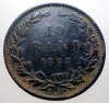 R.181 ROMANIA 10 BANI 1867 H, Cupru (arama)