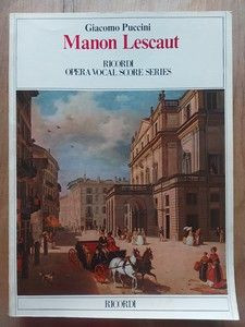 Giacomo Puccini Manon Lescaut Ricordi opera vocal score series foto