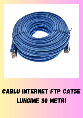 Cablu internet FTP Cat5e lungime 30 metri foto