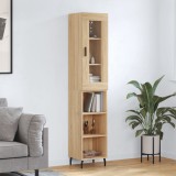 VidaXL Dulap &icirc;nalt, stejar sonoma, 34,5x34x180 cm, lemn prelucrat