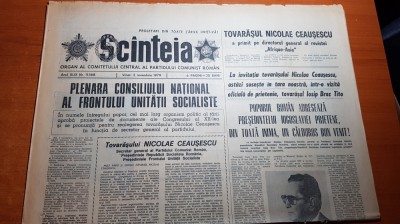 ziarul scanteia 2 noiembrie 1979-art. si foto orasul slobozia si tulcea foto