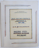 DOI ANI DE CRITICA ARTISTICA - NOTE SI IMPRESII de G. OPRESCU , 1939