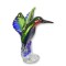 Pasare colibri-figurina din sticla Murano MG-196