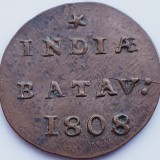 Cumpara ieftin 3227 Indiile de Est Olandeze 1/2 Duit 1808 Batavia km 75, Asia