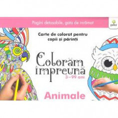 Coloram impreuna: Animale. Carte de colorat pentru copii si parinti