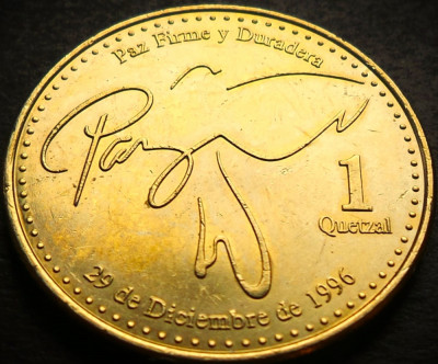 Moneda exotica 1 QUETZAL - GUATEMALA, anul 2012 * cod 315 = A.UNC + LUCIU foto