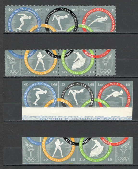 Romania.1960 Olimpiada de vara ROMA-streif XR.389