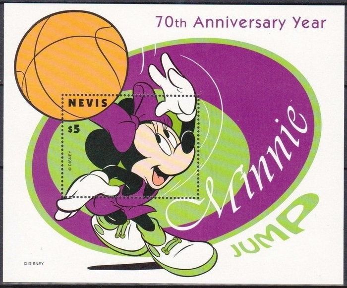 Nevis 1998 Cartoon Disney Minnie 2 perf. sheets Mi.B152-153 MNH AD.027