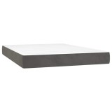 Cumpara ieftin Saltea cu arcuri buzunar, fermitate medie, gri inchis, 140x200x20 cm, catifea