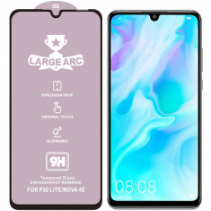 Folie Protectie Ecran OEM Huawei P30 lite, Sticla securizata, Full Face, Full Glue, 9H HD, Neagra