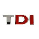 Emblema TDI Crom Cu DI Rosu adeziv rezistenta, Volkswagen