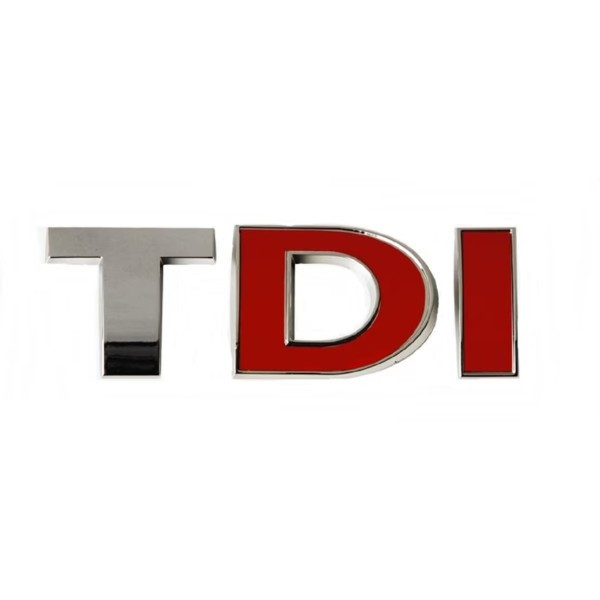 Emblema TDI Crom Cu DI Rosu adeziv rezistenta