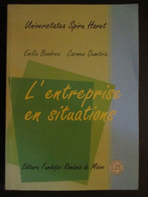 L&amp;#039;entreprise en situations-Emilia Bondrea, Carmen Dumitriu foto