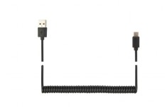 CABLU alimentare si date GEMBIRD, pt. smartphone, USB 2.0 (T) la USB 2.0 Type-C (T), 1.8m, spiralat, negru, &quot;CC-USB2C-AMCM-6&quot; (timbru verde 0.08 lei)