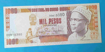 Bancnota Africa Guinea Bissau 1.000 pesos serie DD810380 - UNC - Superba foto