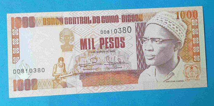 Bancnota Africa Guinea Bissau 1.000 pesos serie DD810380 - UNC - Superba