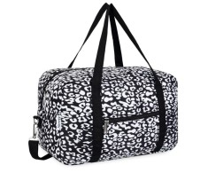 Geanta de voiaj Narwey 3201 Ryanair, 40 x 19 x 25 cm, leopard alb negru - RESIGILAT