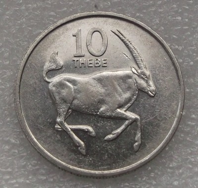 P1. Botswana 10 Thebe 1989 ** foto