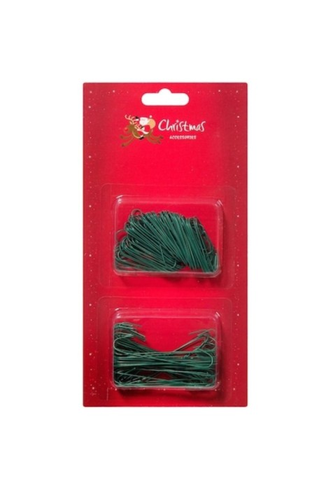 Set 150 c&acirc;rlige verzi pentru ornamente de Crăciun