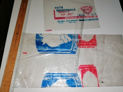 LOT 2 AMBALAJE VECHI / ETICHETA / ROMANESTI ,VATA foto