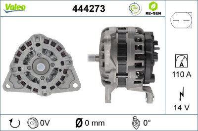 VALEO 444273 VALEO RE-GEN REMANUFACTURED Generator / Alternator foto