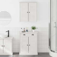vidaXL Set de mobilier pentru baie cu ușă 2 pcs Maro 67.5 x 34 x 80 cm
