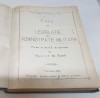 Curs de legislatie si administratie militara anul 1903 Sc. de Artilerie si Geniu