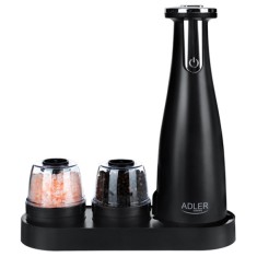 Set 3 Rasnite condimente Adler, reglaj finete macinare, alimentare USB, Negru foto