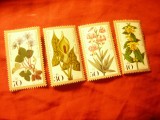 Serie RFG 1978 - FLORA , 4 valori , pliu la val. 70, Nestampilat