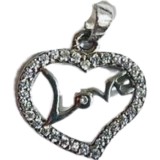 Pandantiv, jolie silver, argint 925, model inima love, 1.2 g, 1.5 x 1.5 cm