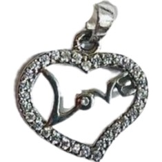 Pandantiv, Jolie Silver, Argint 925, Model Inima Love, 1.2 g, 1.5 x 1.5 cm foto