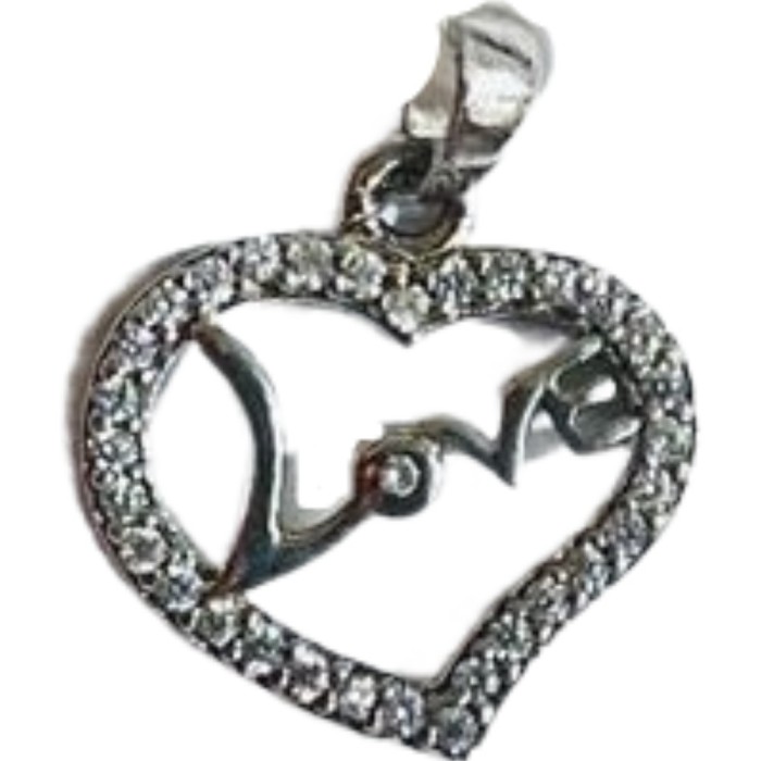 Pandantiv, jolie silver, argint 925, model inima love, 1.2 g, 1.5 x 1.5 cm