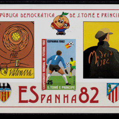 1982 Sao Tome&Principe "Campionatul Mondial de Fotbal " ,bloc 89 nedantelat ,MNH