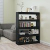 VidaXL Bibliotecă/Separator cameră, negru, 100x30x135 cm