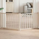 Cumpara ieftin Poartă pentru c&acirc;ini pliabilă, 2 panouri, 160 cm, lemn de brad