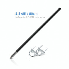 Antena FiberGlass LoRa Originala RAK Helium HNT 5.8 dBi 80cm, Neagra foto