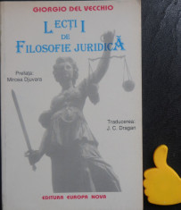 Lectii de filosofie juridica Giorgio Del Vecchio foto