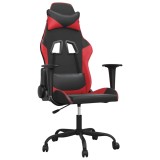Cumpara ieftin Scaun de gaming de masaj, negru si rosu, piele ecologica