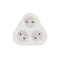 Stecher triplu Technik MT-3WH cu contact protectie 3x Schuko 3500W 16A alb