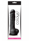 Dildo cu Ventuza NS Toys, 18cm, Silicon, Negru, Texturat, Realist, Placere Maxima