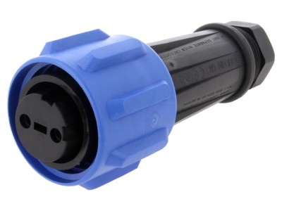 Conector mamă circular 2 pini IP68 foto