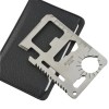 Card Multifunctional Supravietuire 11 in 1 Otel Inoxidabil Dactylion + Teaca Protectie, Deschizator Conserve, Surubelnita, Busola, Chei