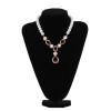 Bust expunere bijuterii negru, suport lantisoare pandantive, catifea, marime XL